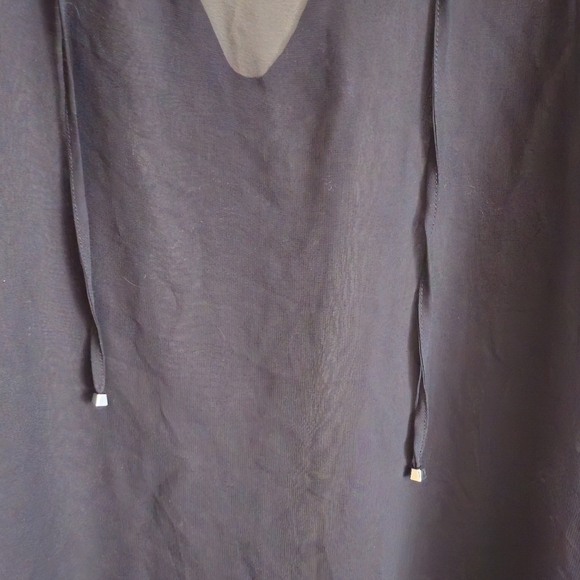 George Women's Black Sheer Chiffon Long Beach Swim Coverup Kaftan Size 3X - Picture 3 of 7